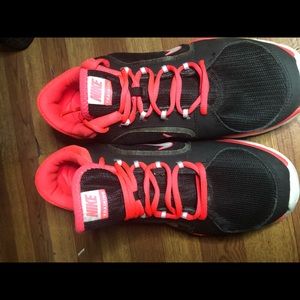 Pink and black Nikes
